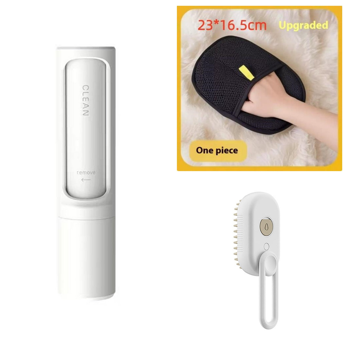Dog fur detangled using electric steam pet brush
