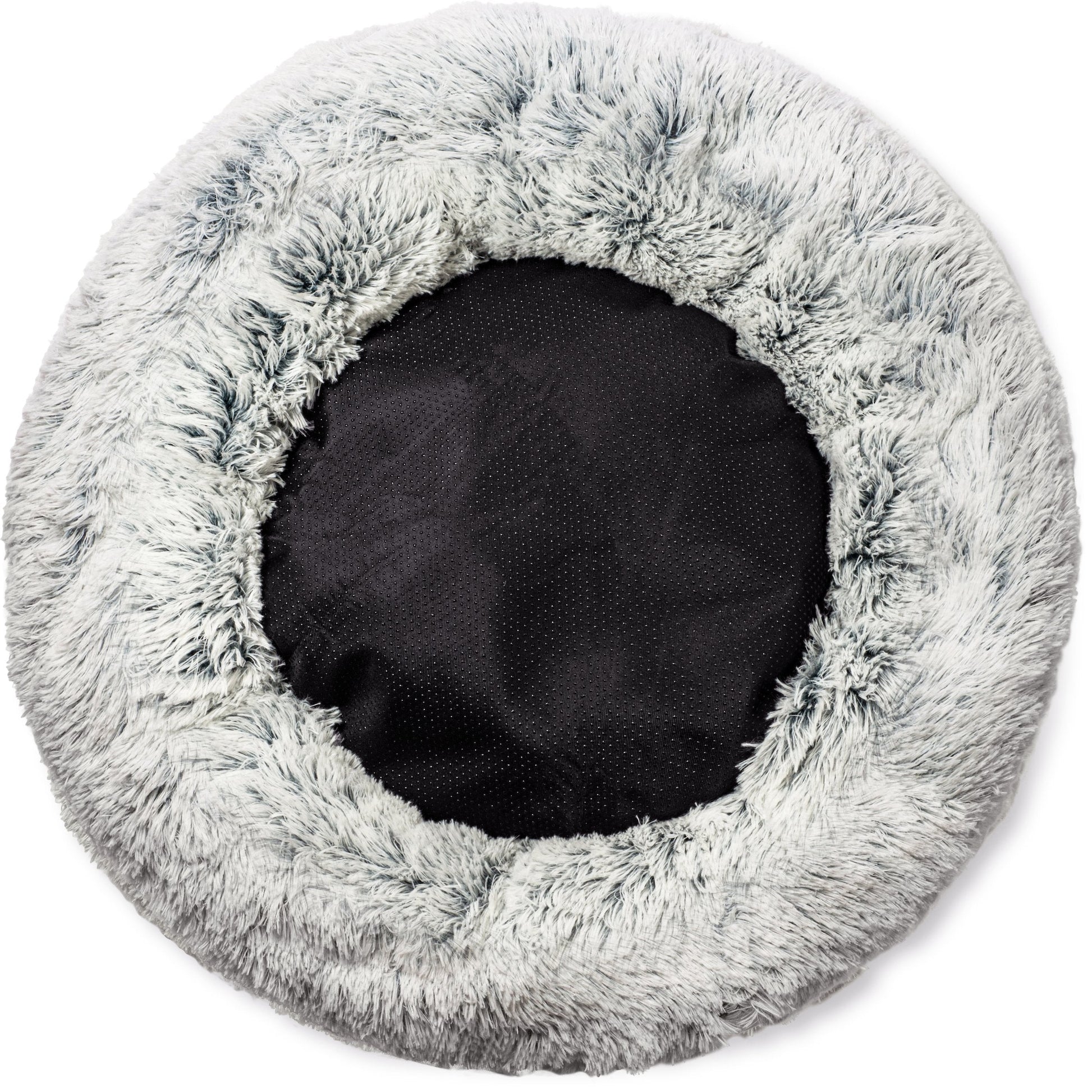 Orthopedic Pet Bed de Mr. Peanut, en color blanco, con exterior de peluche y soporte interior para mayor comodidad.