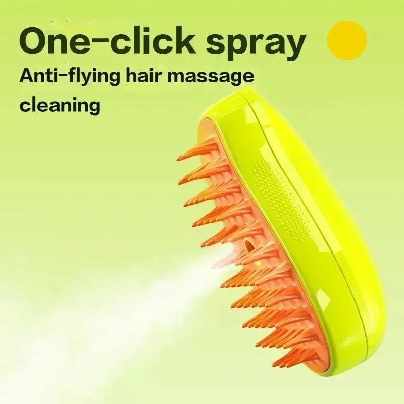 Pet grooming brush 3-in-1 steam massage comb for cats and dogs