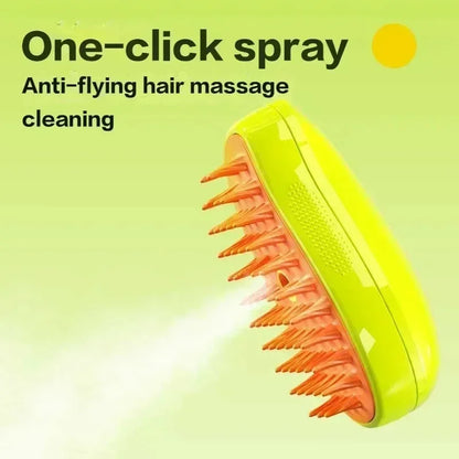 Pet grooming brush 3-in-1 steam massage comb for cats and dogs