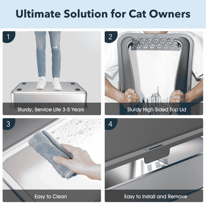 304 stainless steel cat litter box for multi-cat households