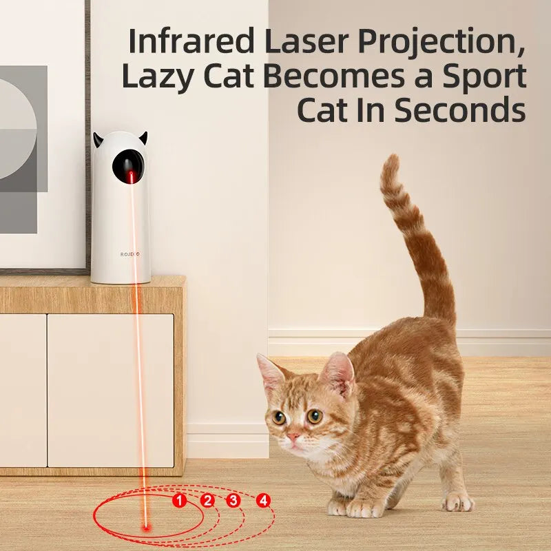 Close-up of automatic cat laser toy spinning mechanism