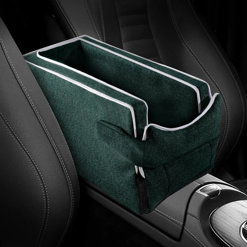 Car Center Console Pet Bed Mat Fiber Pet Safety Seat Essential for Cat & Do Travel Small Pet Car Carriernon-Slip Pet Car S