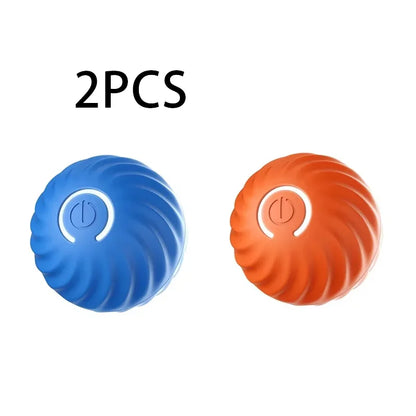 Blue intelligent gravity jump ball for dogs, interactive rolling pet toy