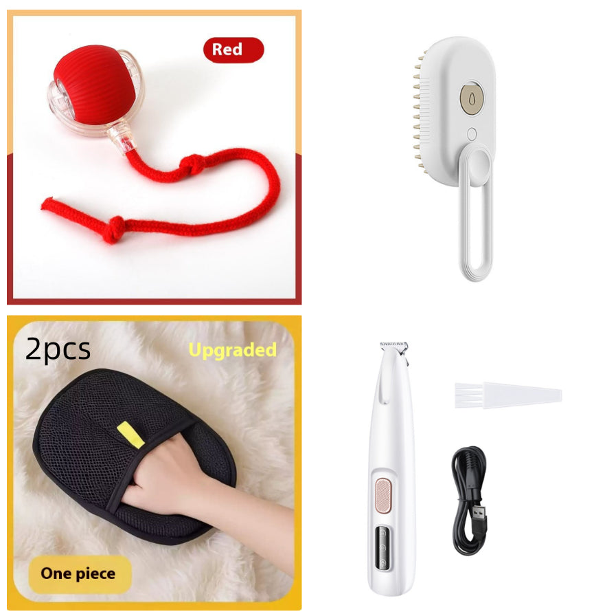 Dog fur detangled using electric steam pet brush