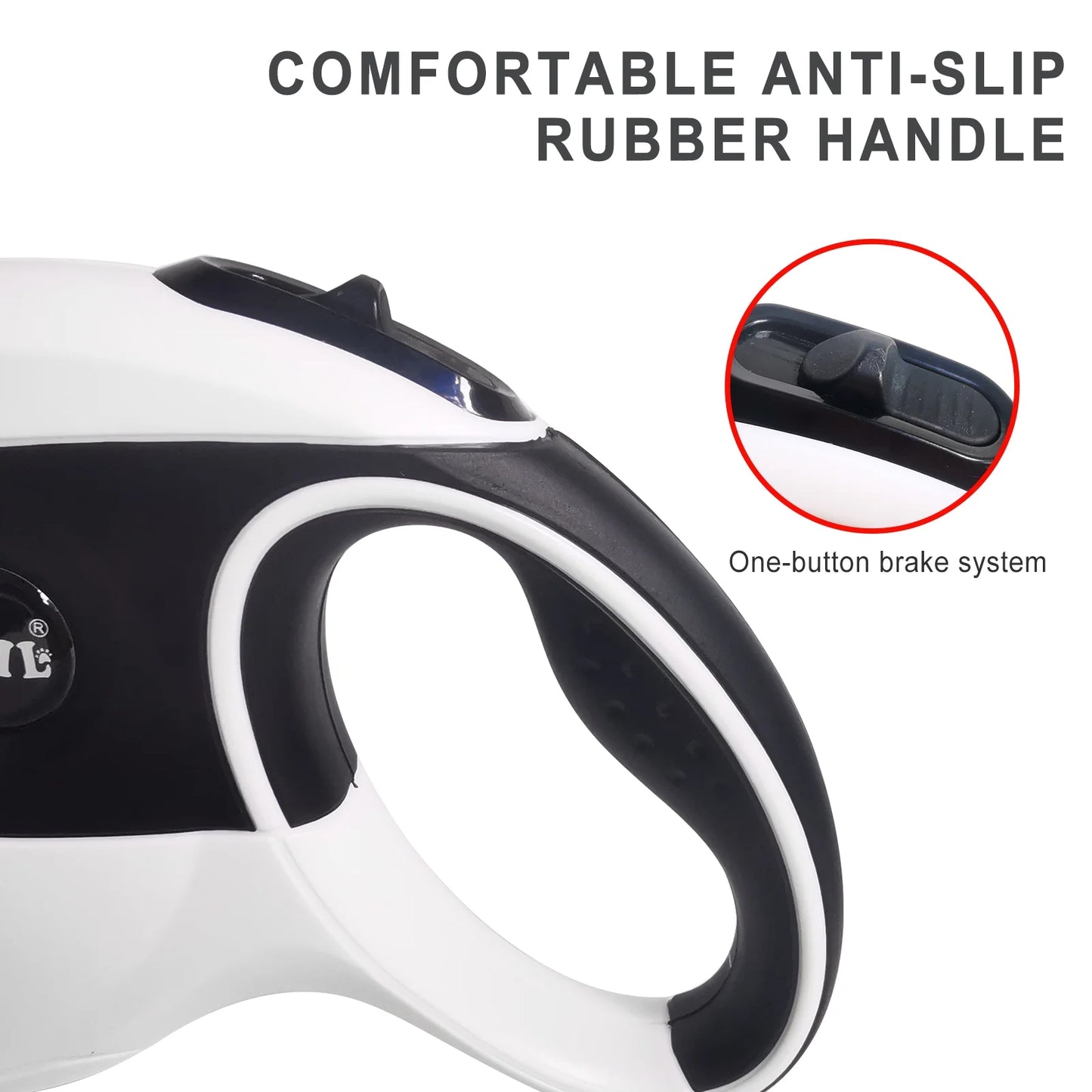 Retractable Dog Leash with Poop Bag Holder Dispenser & Bags 16Ft for Heavy Duty Dogs