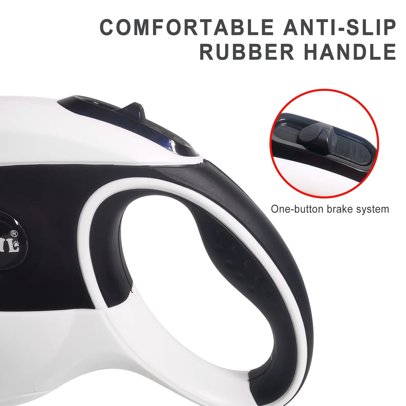 Retractable Dog Leash with Poop Bag Holder Dispenser & Bags 16Ft for Heavy Duty Dogs