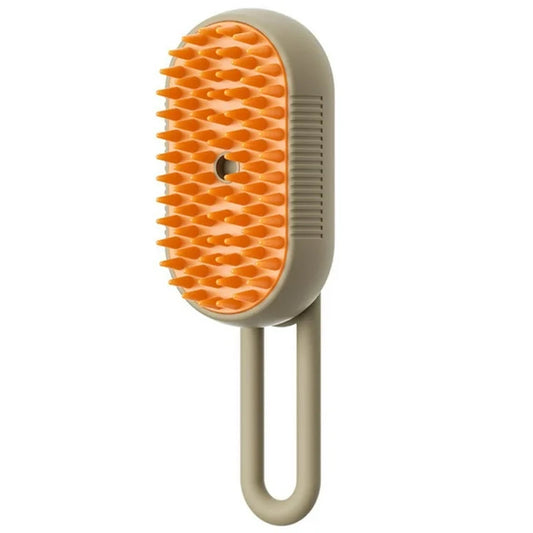 Dog fur detangled using electric steam pet brush