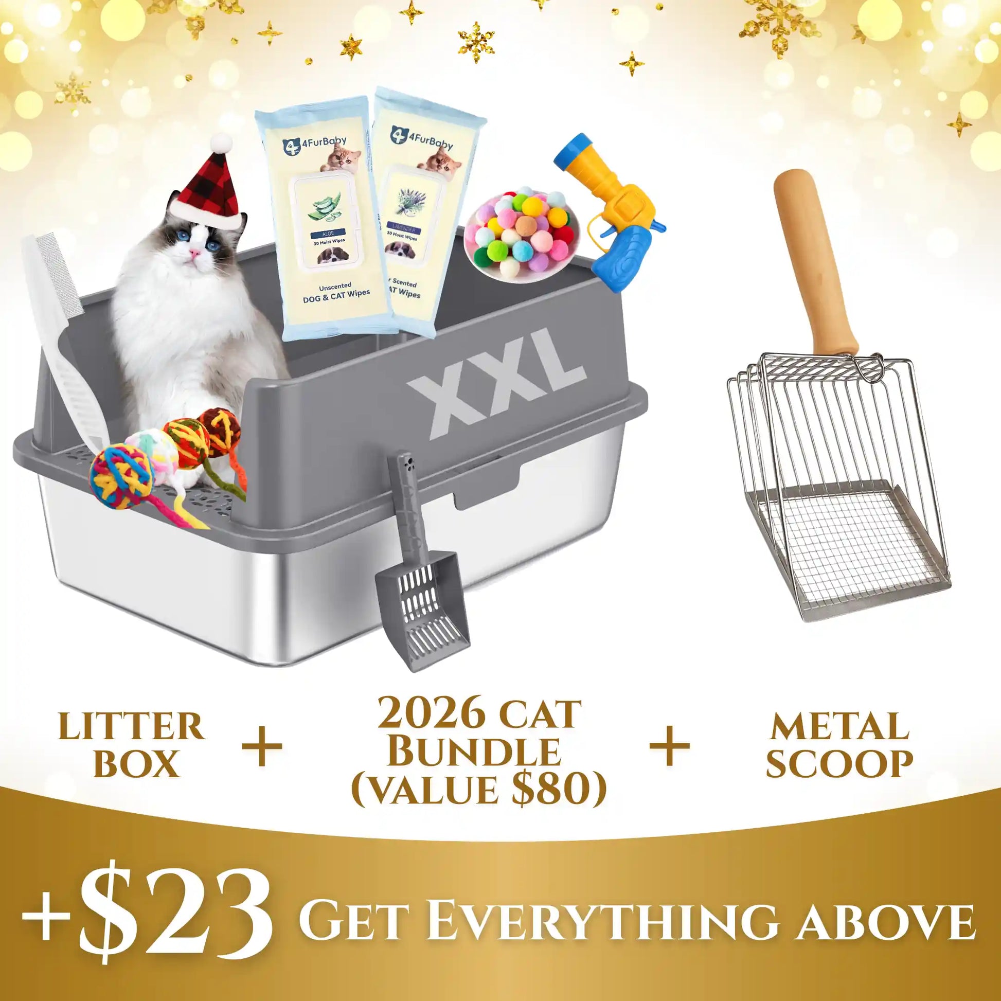 304 stainless steel cat litter box for multi-cat households