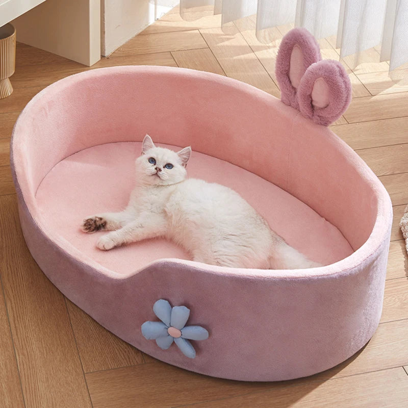 Removable Washable Pet Bed with plush fabric