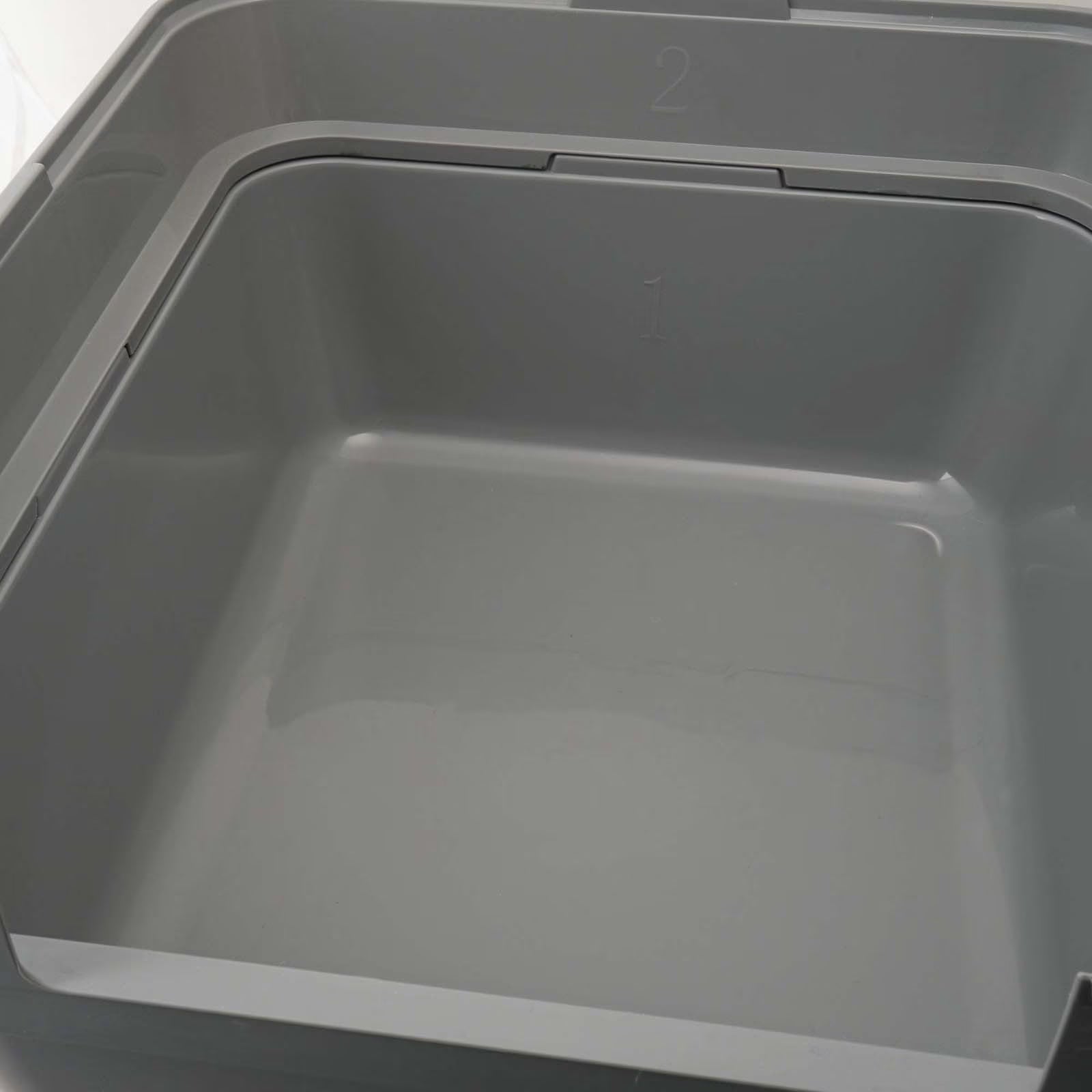 Jumbo hooded cat litter box shown fully assembled