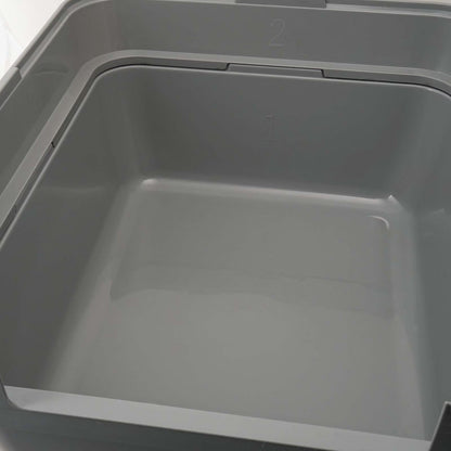 Jumbo hooded cat litter box shown fully assembled
