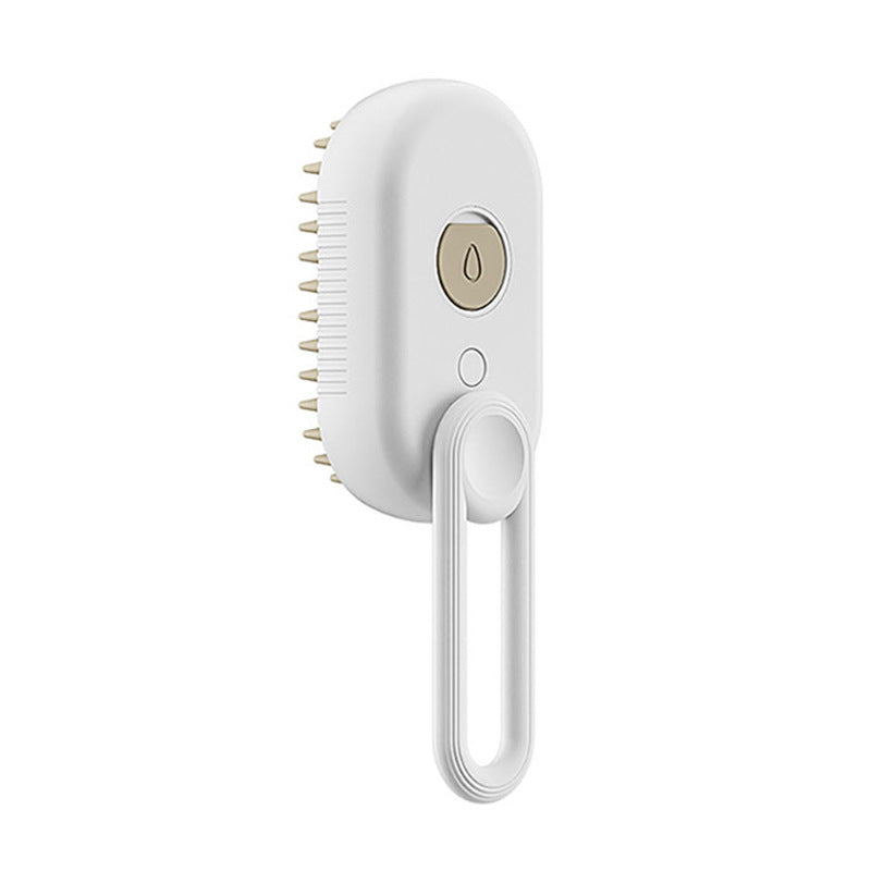 Dog fur detangled using electric steam pet brush