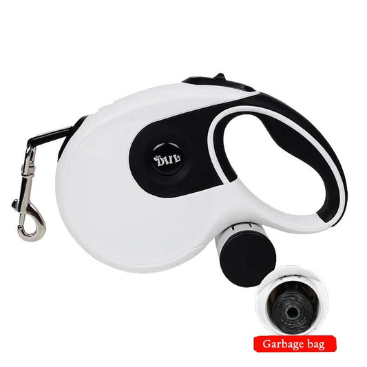 Retractable Dog Leash with Poop Bag Holder Dispenser & Bags 16Ft for Heavy Duty Dogs