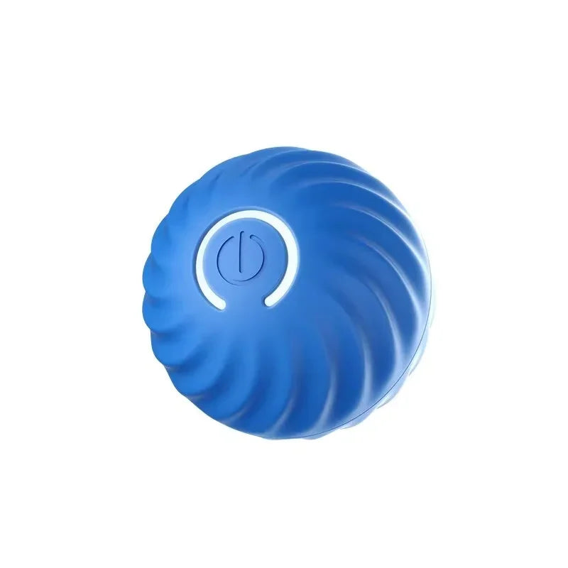 Blue intelligent gravity jump ball for dogs, interactive rolling pet toy