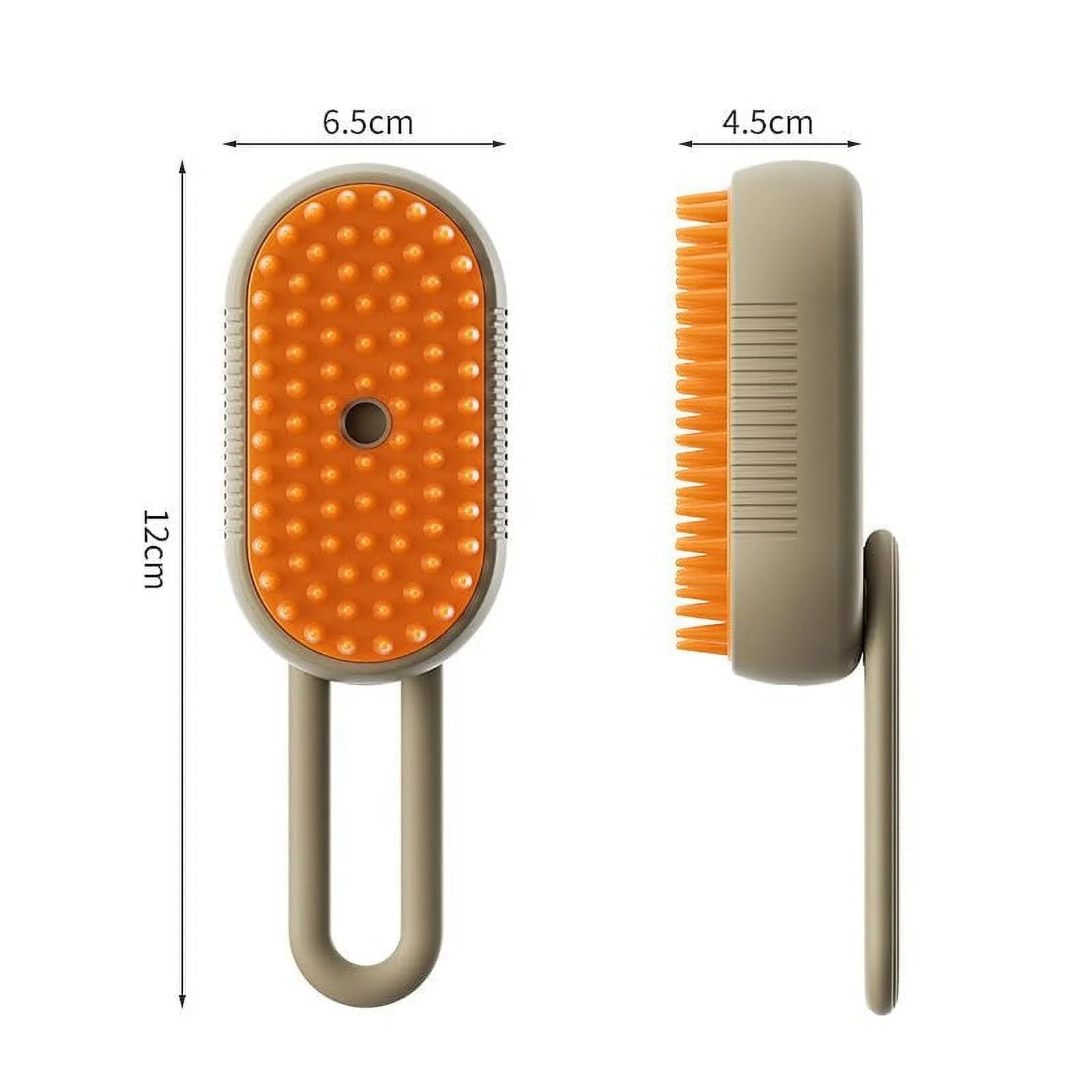 3-in-1 Self-Cleaning Cat Steam Brush for Massage and Hair Removal (White)