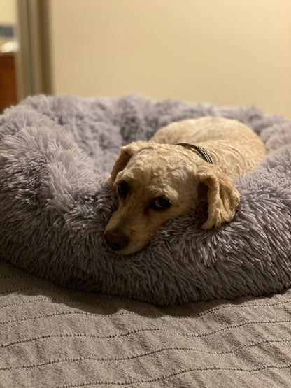Orthopedic Pet Bed in Snowflake White for dogs and cats