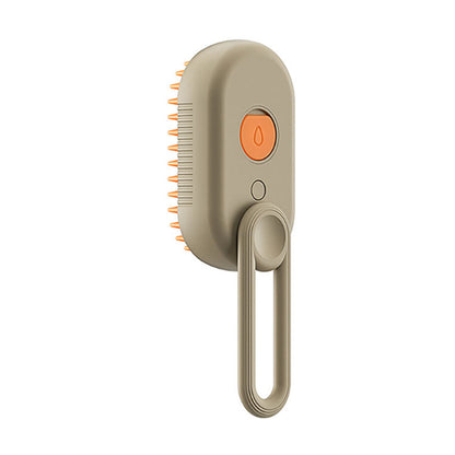 Dog fur detangled using electric steam pet brush