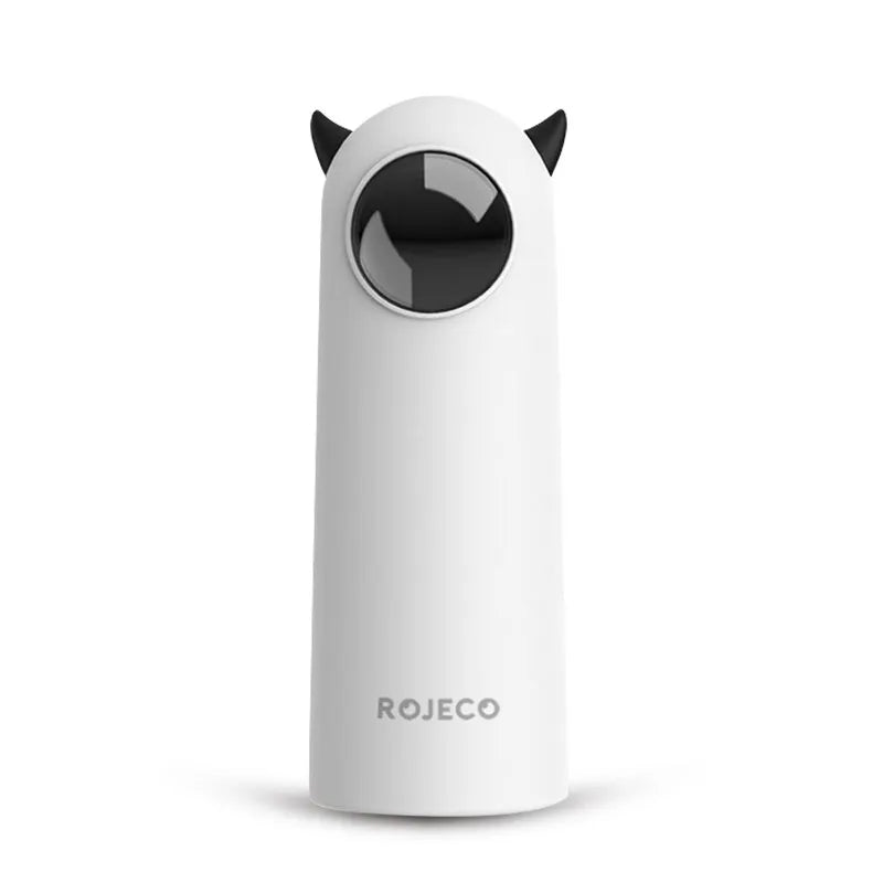 Automatic cat laser toy shown with battery compartmen
